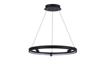 Aura Spot подвесной Led св-к, AC220-240В, 30Вт, 1650Lm, 3000K, D600xH1500мм, споты 3х3Вт, Ra>80, габариты профиля W13хH35мм, 45°, IP20, черный - Donolux