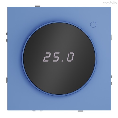 Терморегулятор электронный VOLTUM S70 с индикацией и датчиком, для теплого пола, деним - Voltum