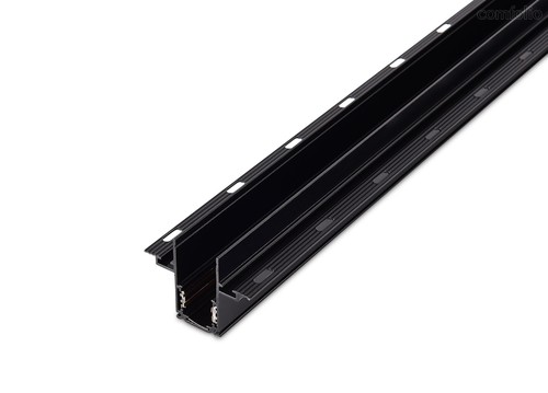 SPACE-Track system шинопровод встраиваемый в ГКЛ12, 5мм, L2500xW61.9xH46.5мм, цвет ЧЕРНЫЙ, DC48В, без заглушек с экраном - Donolux