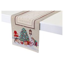 Салфетка подстановочная Mix&Match Home Котята у камина 40х100 см, гобелен, бежевый - Mix&Match
