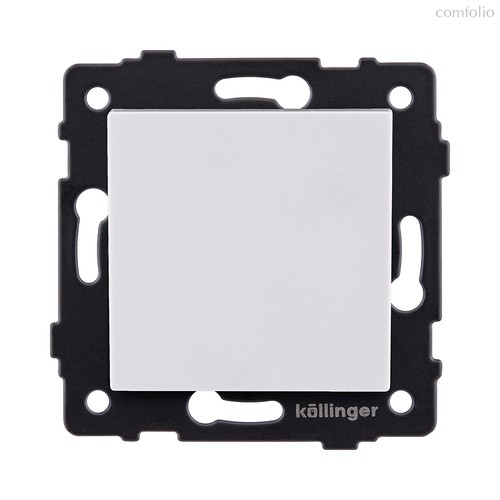 Выключатель 1-клавишный проходной 10А/250В, белый Kollinger REA-S-003WH для Aspekt, Eleganz, Reflex - Kollinger