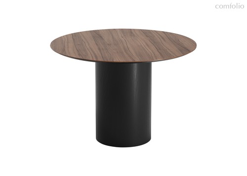 Стол обеденный Type D 110 см основание D 43 см (орех/черный) - Ellipse