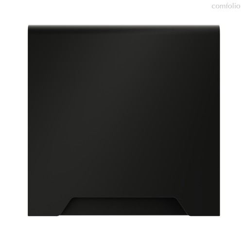 Накладка для розетки с заземлением, защитными шторками и крышкой, S70 черный матовый - Voltum