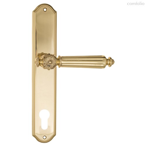 Дверная ручка на планке Fratelli Cattini "TORCELLO" CYL PL02-OLV полированная латунь - Fratelli Cattini