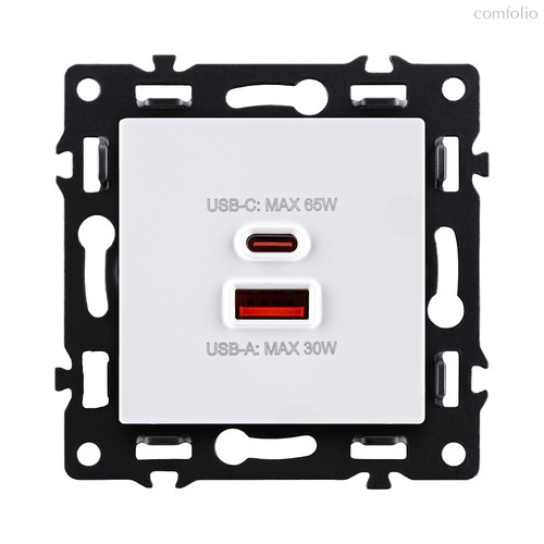Розетка USB A+C 65W, белый Kollinger Asthetik AS-024WH - Kollinger
