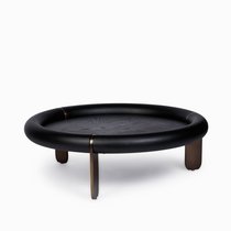 Журнальный столик Luca диаметр 100, цвет металл/черный - Cosmo