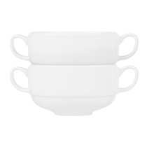 Набор бульонниц Decor de table Плиссе 250 мл, 2 шт, фарфор костяной, п/к