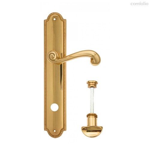 Дверная ручка Venezia Carnevale WC-2 на планке PL98 полированная латунь - Venezia Collezione