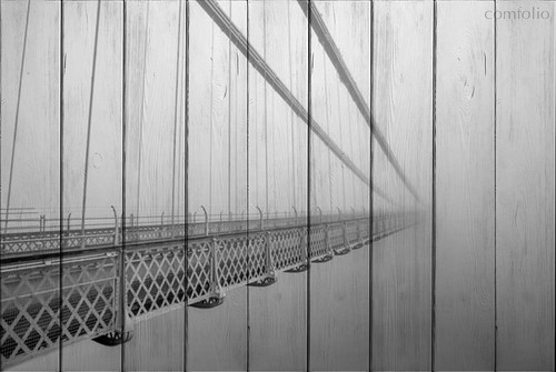 Мост в тумане 120х180 см, 120x180 см - Dom Korleone