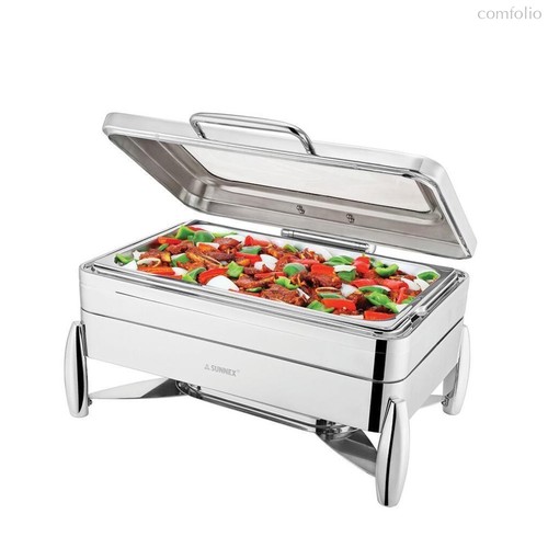 Мармит 8,5 л 1/1x65 с откидной крышкой и окном нерж. - SUNNEX