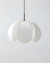 Чёрный подвесной светильник Флэк с белым абажуром, цвет черный - Louvre Home