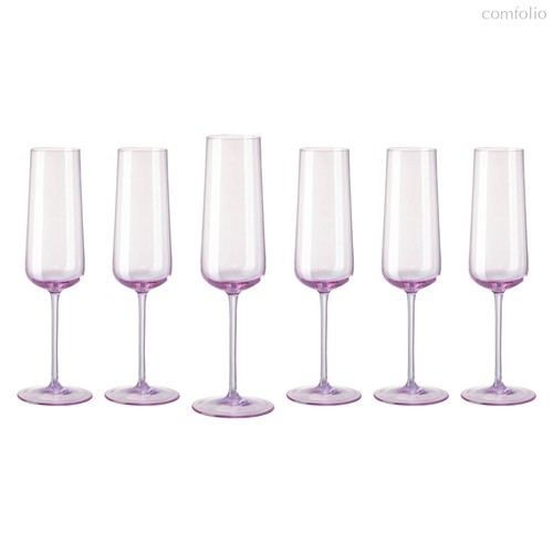 Набор фужеров для шампанского Rosenthal Турандот 190 мл, стекло, розовый, 6 шт - Rosenthal