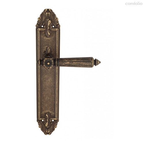 Дверная ручка Venezia Castello на планке PL90 античная бронза - Venezia Collezione