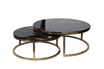 Стол журнальный (набор из 2 шт) d100x41/d80x34см - Garda Decor