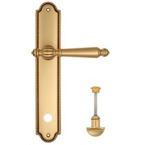 Дверная ручка Venezia Pellestrina WC-2 на планке PL98 французское золото + коричневый - Venezia Collezione