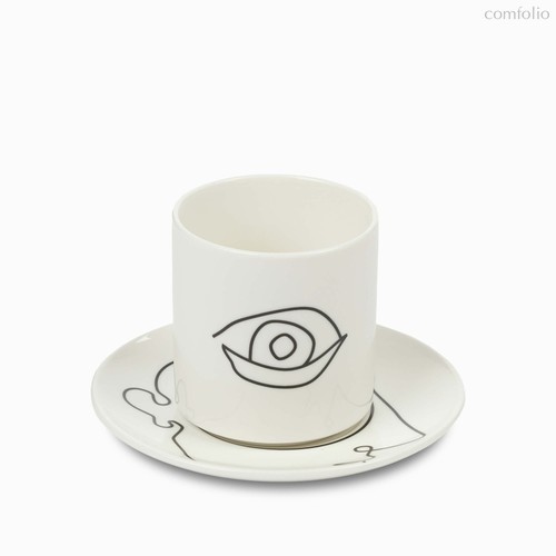 Чайная пара Eye Cup, цвет белый - Cosmo