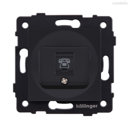 Розетка телефонная RJ11, черный матовый Kollinger REA-009BM для Aspekt, Eleganz, Reflex - Kollinger