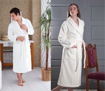Домашний халат Karna Mora, цвет кремовый, 3XL - Bilge Tekstil