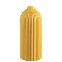 Свеча декоративная цвета карри из коллекции Edge, 16,5см - Tkano