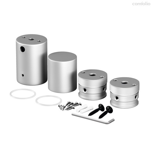 Набор для вертикального накладного монтажа круглого неона 360° D25 серебро - Maytoni