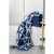 Полотенце жаккардовое банное с авторским дизайном Geometry серо-синее Wild, 70х140 см - Tkano