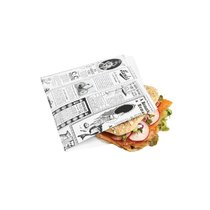 Конвертик для еды "Газета", 16*16,5 см, жиростойкий пергамент 35 г/см2, 500 шт/уп, Garci - Garcia De Pou