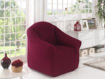 Чехол для кресла "KARNA" без юбки, цвет бордовый - Bilge Tekstil