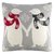Подушка вязаная с новогодним рисунком Festive penguins из коллекции New Year Essential, 45x45 см - Tkano