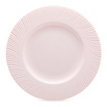 Тарелка обеденная Decor de table Рассвет 27 см, рельеф, фарфор, розовая - Decor De Table