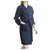 Халат из умягченного льна темно-синего цвета Essential, размер M - Tkano