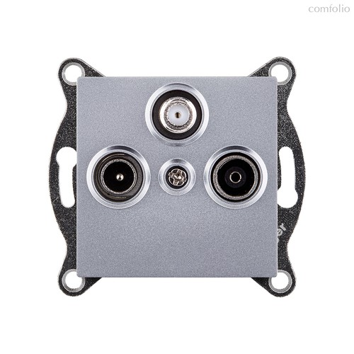 Розетка тройная TV (мама) + TV (папа) + спутниковая SAT, серый Kollinger REA-036GY для Aspekt, Eleganz, Reflex - Kollinger