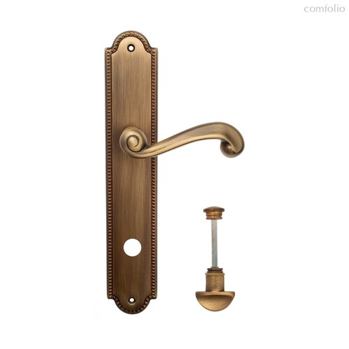 Дверная ручка Venezia Carnevale WC-2 на планке PL98 матовая бронза - Venezia Collezione