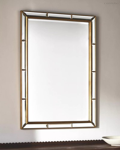 Зеркало в золотой раме Велингтон, цвет золотой - Louvre Home