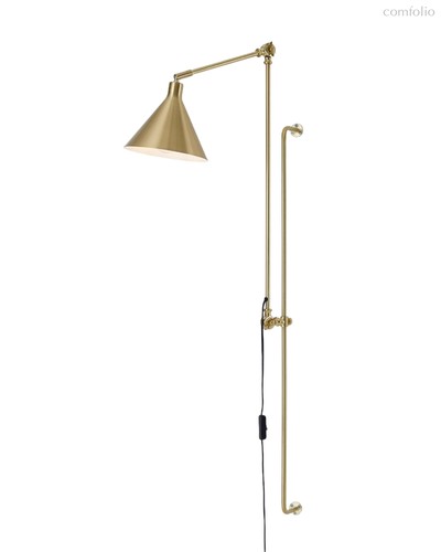 Золотистый настенный светильник Джордан, цвет полированная латунь - Louvre Home