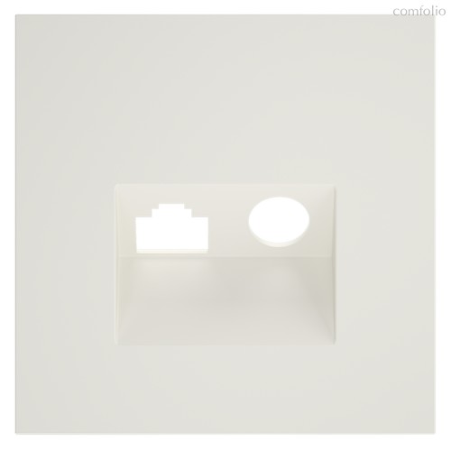 Накладка для розетки TV+RJ45 кат. 6, S70 хлопок - Voltum