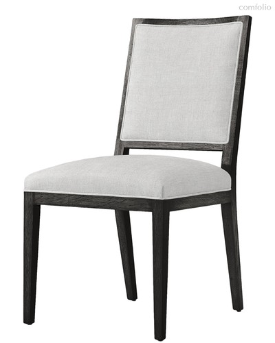 Чёрный стул из дуба Карлайл, цвет светло-серый - Louvre Home