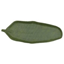 Блюдо 64,5x24x3,5 см овальное Лист Green Banana Leaf пластик меламин - P.L. Proff Cuisine