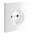 Накладка для розетки с заземлением и защитными шторками, с USB A+C, S70 белый глянцевый - Voltum