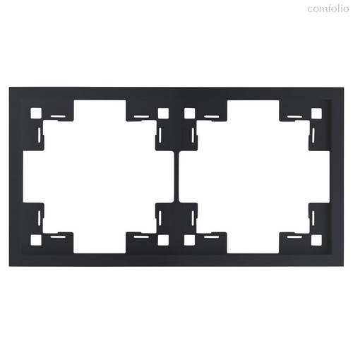 Рамка двухместная 35820 MB, черный сатин - Rikett
