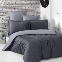 Постельное белье Karna Loft, двухстороннее, цвет темно-серый, 1.5-спальный - Bilge Tekstil