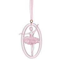 Подвеска декоративная Decor de Table Pate de Verre Cristal Балерина 8 см, розовое, хрустальное тесто - Decor De Table