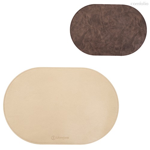 Салфетка сервировочная Pool, 30х45 см, коричневая/золотистый металлик - Liberty Jones