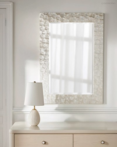 Зеркало в раме из перламутра Брандо, цвет белый - Louvre Home