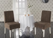 Чехлы на стулья "KARNA" MILANO 1/2, цвет коричневый - Bilge Tekstil