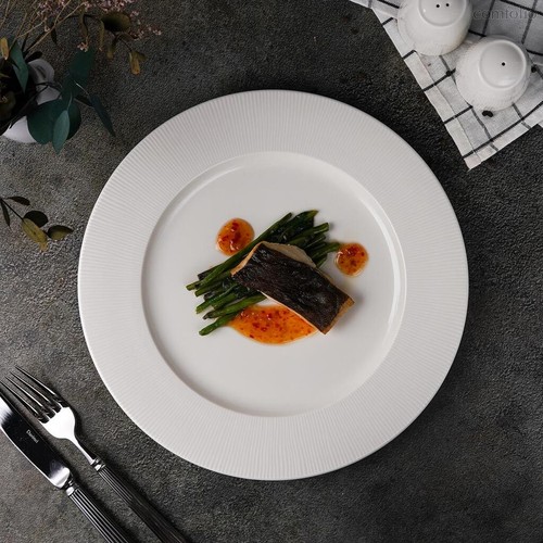 Тарелка d 30,5 см h2,3 см Neo Silk 6шт., цвет белый - Noble