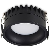 LED, CRATER cв-к встраиваемый, 15W, 1033Lm, 2700-3000-4000K, D95хH44мм, IP44, 120°, Ra>90, UGR<19, PF0, 9, черный RAL9005, источник питания в комплекте - Donolux