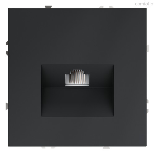 Розетка компьютерная встраиваемая VOLTUM S70 RJ45 кат.6, (графит) - Voltum
