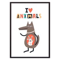 Волк "I love animals", 50x70 см - Dom Korleone