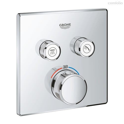 29124000 Grohtherm SmartControl Внешняя часть термостатического смесителя на 2 выхода, хром - Grohe