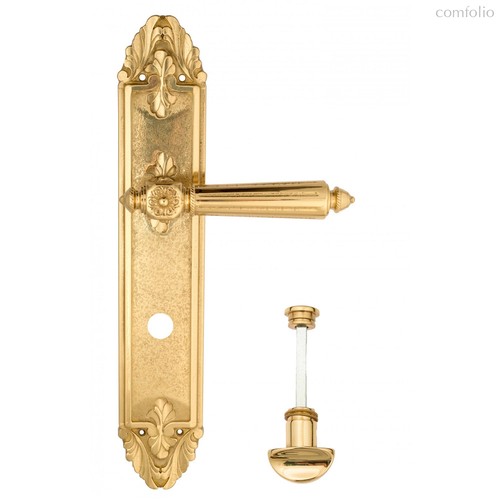 Дверная ручка Venezia Castello WC-2 на планке PL90 полированная латунь - Venezia Collezione